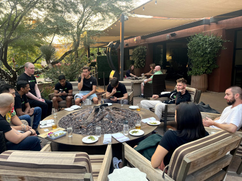 A photograph of the 0x team